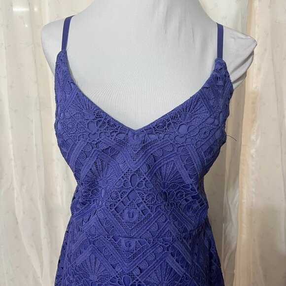 Guess Women's Lace Short Slip Dress Sz 16 in Violet - Picture 2 of 9